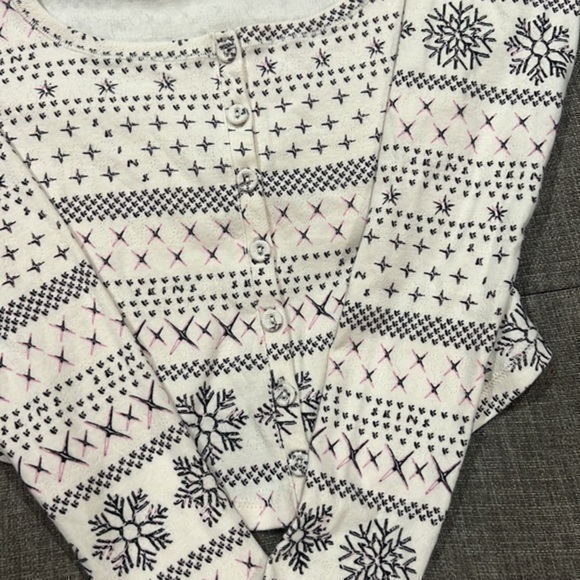 Skims Pointelle Festive Sleep Top&Pants - Picture 3 of 4